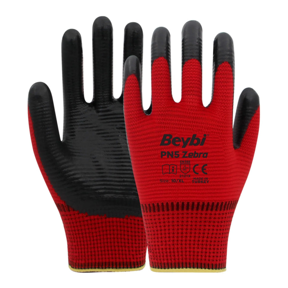 BEYBİ PN5 ZEBRA GLOVES RED-BLACK SIZE: 10