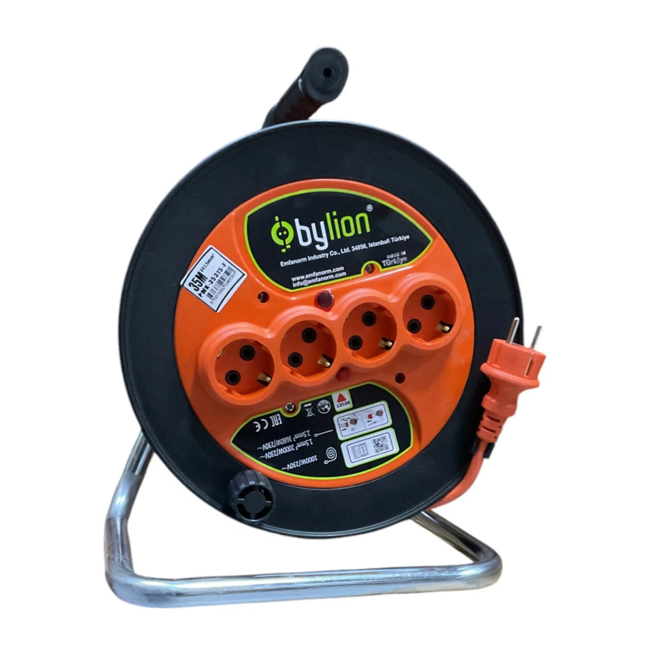 BYLION TAŞINABİLİR MAKARALI KABLO 3x1.5MM 35 MT