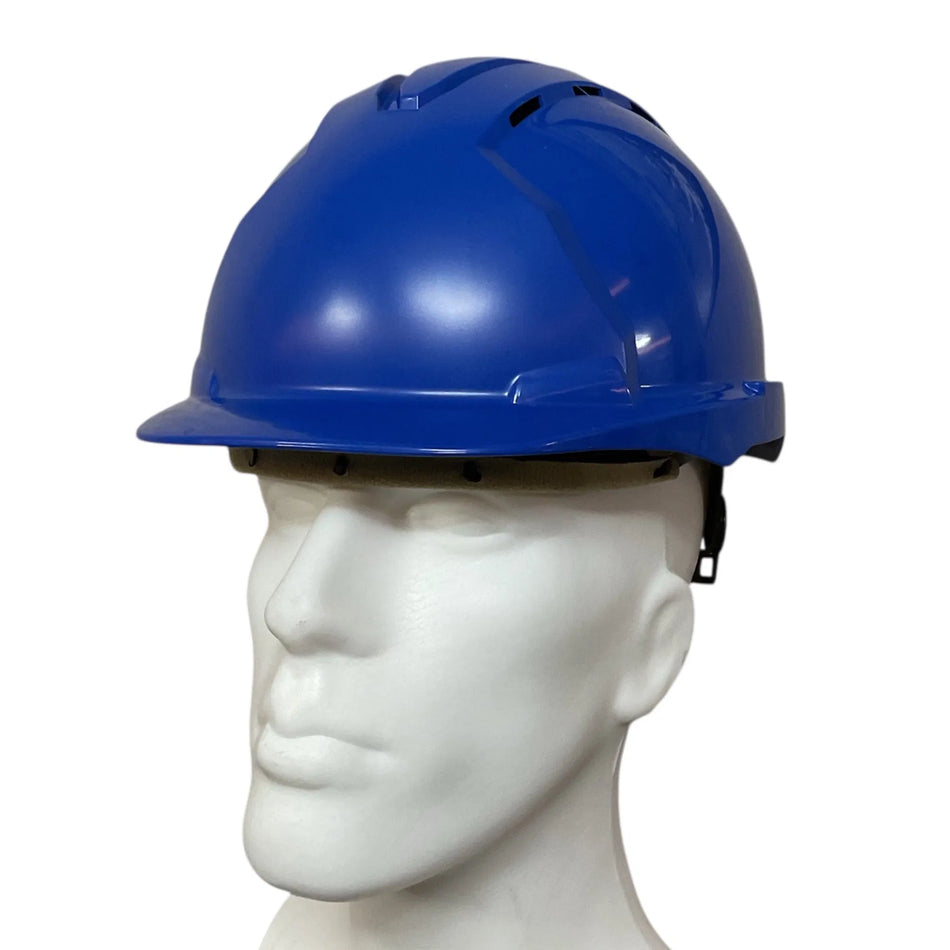 HELMET WITH RATCHET ADJUSTMENT BLUE